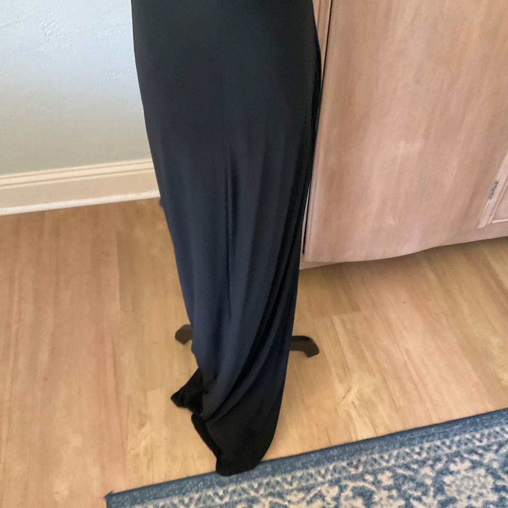 Laundry Shelli Segal black gown Y2K pretty woman maxi dress silk wedding bra 12 - Picture 12 of 16